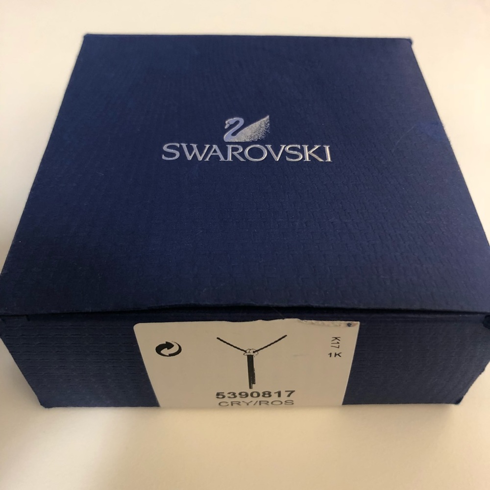 NIB, Swarovski vertical bars necklace rose gold - Picture 4 of 4